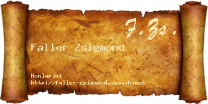 Faller Zsigmond névjegykártya